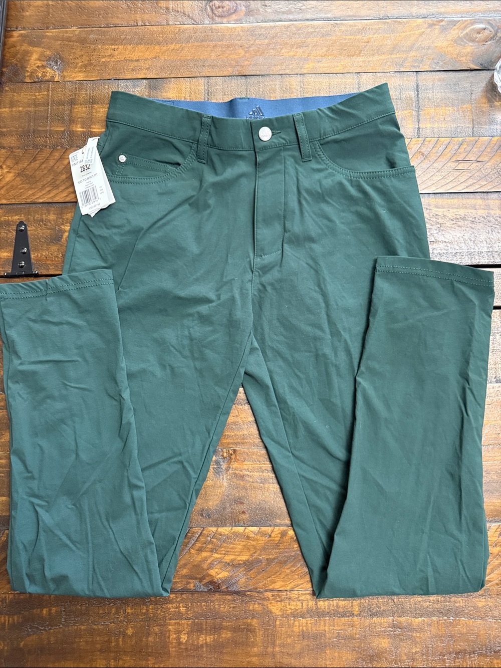 adidas Men's Forest Green Stretch Golf Pants